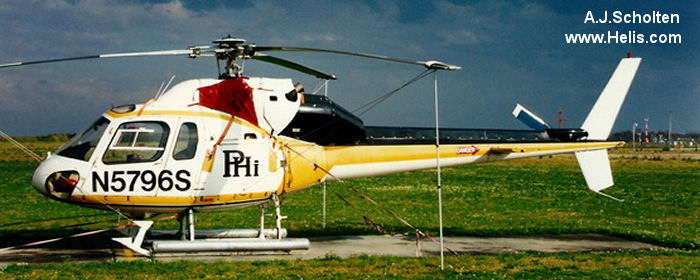 Helicopter Aerospatiale AS355F1 Ecureuil 2  Serial 5164 Register G-NETR G-JARV G-OGHL N5796S used by PDG Helicopters ,PHI Inc. Built 1982. Aircraft history and location