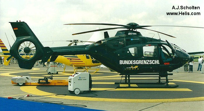 Helicopter Eurocopter EC135T1 Serial 0148 Register D-HVBC used by Bundespolizei (German Federal Police (BPOL)). Aircraft history and location