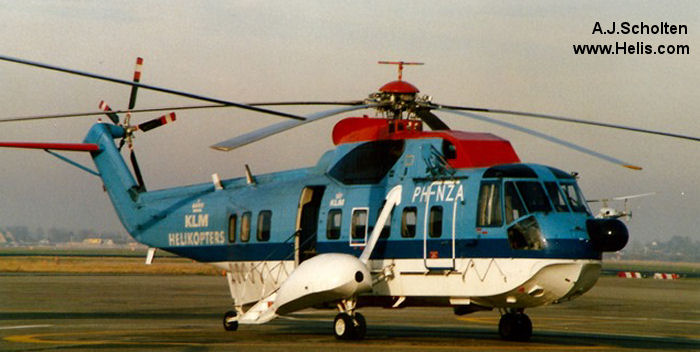 Helicopter Sikorsky S-61N Serial 61-257 Register N261CG C-FIRX N562EH PH-NZA N92866 used by Coulson Aircrane VCSD (Ventura County Aviation Unit) ,ERA Helicopters ,United Nations UNHAS ,KLM helikopters ,New York Airways. Built 1964. Aircraft history and location