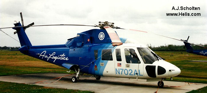 Helicopter Sikorsky S-76A Serial 760243 Register N702AL used by Bristow US ,Air Logistics. Aircraft history and location