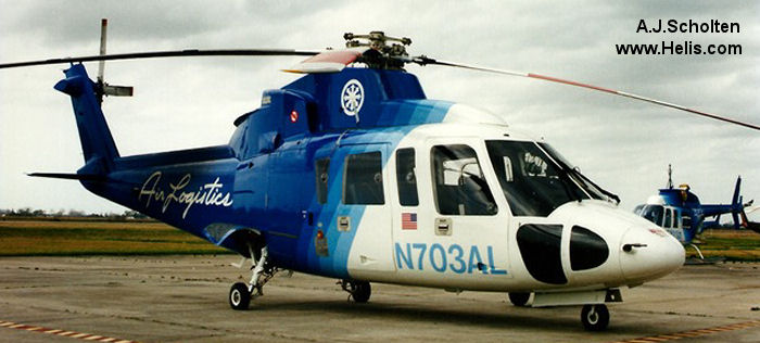 Helicopter Sikorsky S-76A Serial 760266 Register PR-GPC N703AL used by Aeroleo Taxi Aereo ,Air Logistics. Built 1984. Aircraft history and location