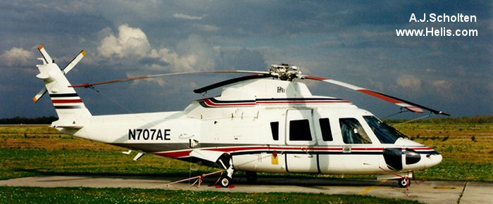 Helicopter Sikorsky S-76A Serial 760276 Register N764P N707AE used by PHI Inc. Built 1984. Aircraft history and location
