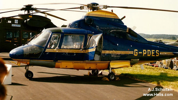 Helicopter Aerospatiale SA365N Dauphin 2 Serial 6096 Register 3A-MTV 9M-DSA 9V-BOW F-OHNZ F-WYMX G-BKXK G-PDES RP-C1304 used by Monacair Weststar Aviation Eurocopter Southeast Asia Aerospatiale McAlpine Helicopters. Built 1983. Aircraft history