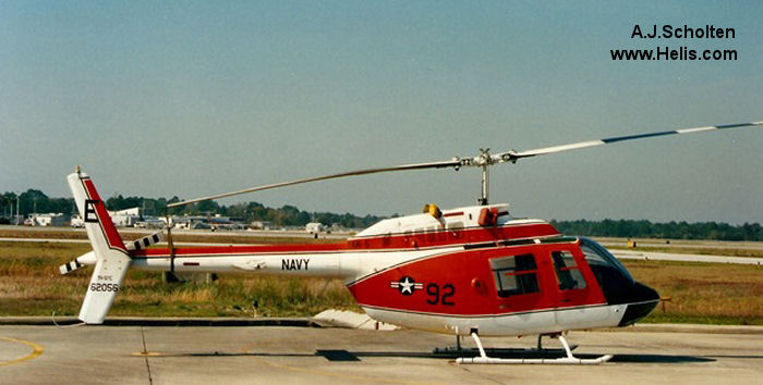 Helicopter Bell TH-57C Sea Ranger Serial 3731 Register 162056 used by US Navy USN. Aircraft history and location