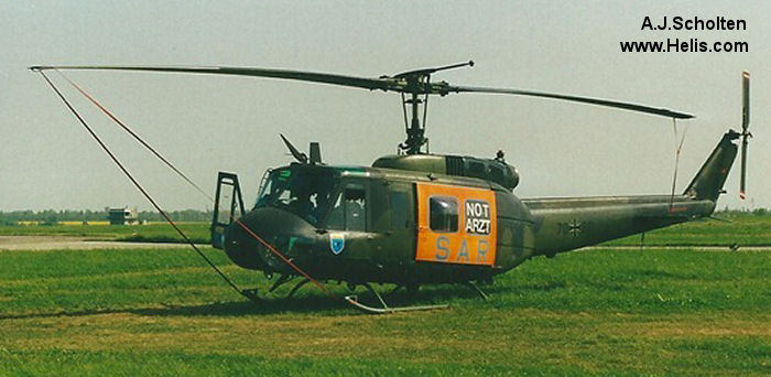Helicopter Dornier UH-1D Serial 8151 Register 70+91 used by Luftwaffe (German Air Force). Aircraft history and location