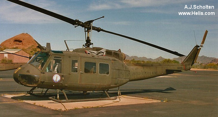 Helicopter Bell UH-1H Iroquois Serial 13050 Register 71-20226 used by US Army Aviation Army. Aircraft history and location