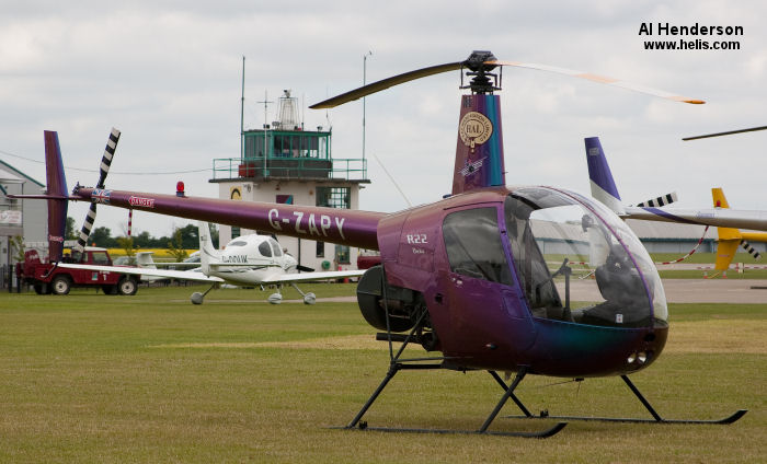 Helicopter Robinson R22 Beta Serial 0788 Register G-ZAPY G-INGB used by Heli Air Ltd. Built 1988. Aircraft history and location