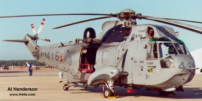 Helicopter Sikorsky CH-124 Sea King Serial 61-282 Register 12416 4016 used by Canadian Armed Forces ,Royal Canadian Navy  (1945-1968). Built 1965. Aircraft history and location