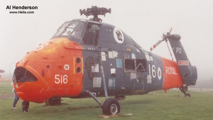 Helicopter Westland Wessex HAS.1 Serial wa257 Register XS877 used by Fleet Air Arm RN (Royal Navy). Built 1965. Aircraft history and location