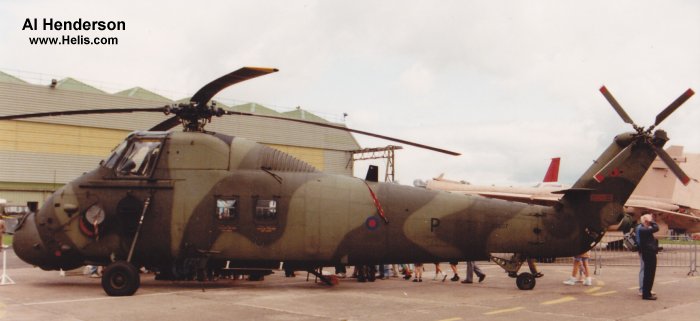 Helicopter Westland Wessex HC.2 Serial wa534 Register XT607 used by Royal Air Force RAF. Built 1966. Aircraft history and location