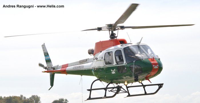 Helicopter Eurocopter AS350B3 Ecureuil Serial 4871 Register GN-930 used by Gendarmeria Nacional Argentina GNA (Argentine Gendarmerie). Aircraft history and location