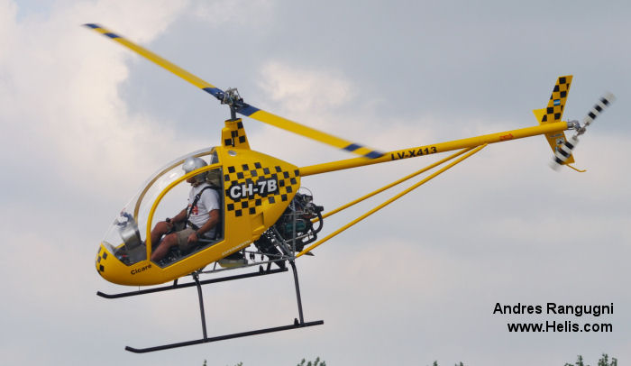 Helicopter Cicaré ch-7 angel Serial 002 Register LV-X413. Aircraft history and location