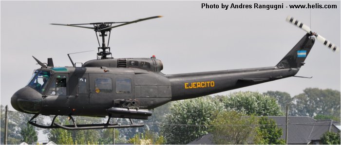 Helicopter Bell UH-1H Iroquois Serial 9882 Register AE-446 used by Aviacion de Ejercito Argentino EA (Argentine Army Aviation). Aircraft history and location