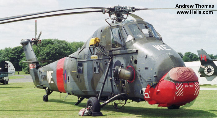 Helicopter Westland Wessex HC.2 Serial wa540 Register XT672 used by Royal Air Force RAF. Built 1966. Aircraft history and location