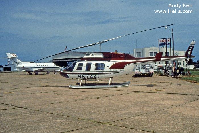 Helicopter Bell 206L-1 Long Ranger Serial 45438 Register N57441 used by RLC (Rotorcraft Leasing Company). Built 1980. Aircraft history and location