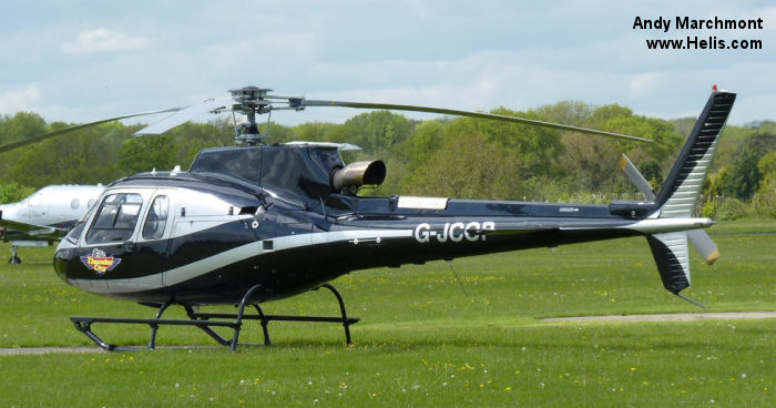 Helicopter Eurocopter AS350B3 Ecureuil Serial 4345 Register G-JCOP used by Eurocopter UK. Built 2007. Aircraft history and location