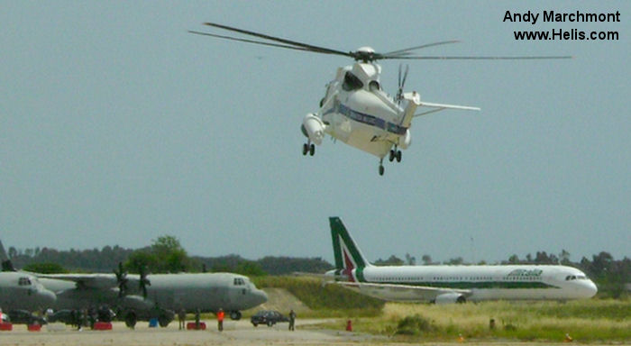 Helicopter Agusta AS-61 Serial 6101 Register MM80972 used by Aeronautica Militare Italiana AMI (Italian Air Force). Aircraft history and location