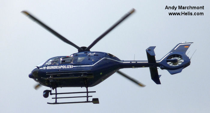Helicopter Eurocopter EC135T2 Serial 0286 Register D-HVBR used by Bundespolizei (German Federal Police (BPOL)). Aircraft history and location