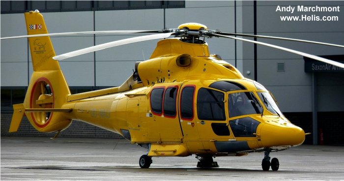 Helicopter Eurocopter EC155B1 Serial 6842 Register OO-NHJ F-WWOM used by NHV NHV Norwich ,Eurocopter France. Built 2009. Aircraft history and location