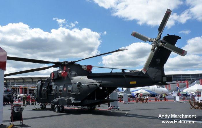 Helicopter AgustaWestland HH-101A Caesar Serial 50257 Register MM81864 ZR352 used by Aeronautica Militare Italiana (Italian Air Force) AgustaWestland UK. Built 2014. Aircraft history and location