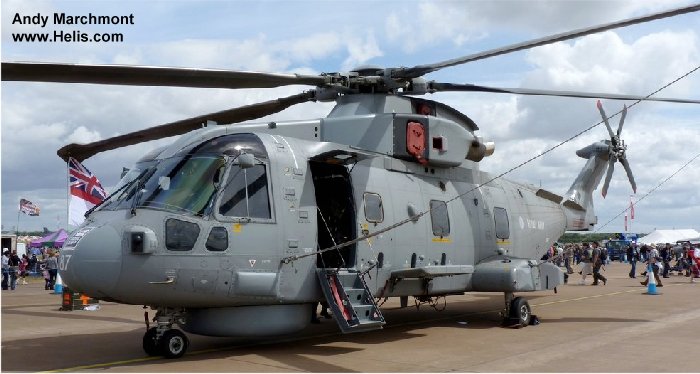Helicopter AgustaWestland Merlin HM.1 Serial 50171 Register ZH862 used by Fleet Air Arm RN (Royal Navy) Converted to Merlin HM.2. Aircraft history and location