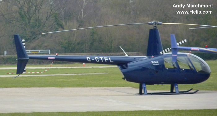 Helicopter Robinson R44 Raven Serial 1912 Register G-CTFL G-CLOT. Built 2008. Aircraft history and location