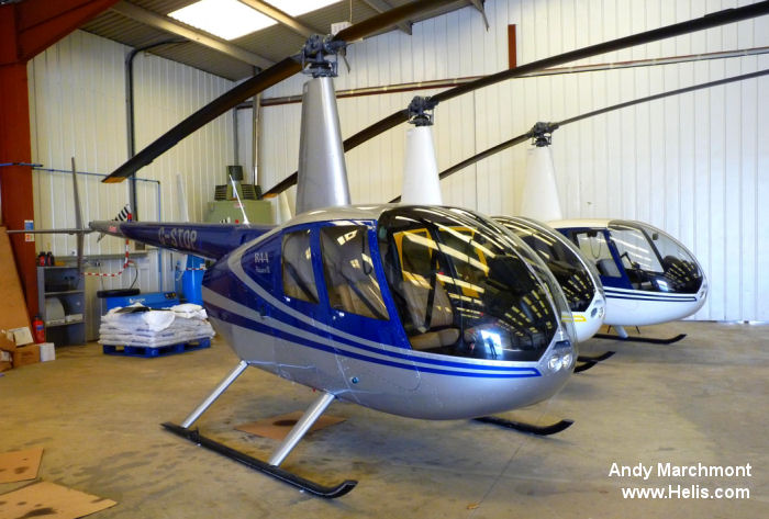 Helicopter Robinson R44 Raven II Serial 10852 Register G-STOP used by Heli Air Ltd. Built 2005. Aircraft history and location