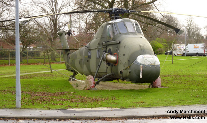 Helicopter Westland Wessex HC.2 Serial wa138 Register XR516 used by Royal Air Force RAF. Built 1964. Aircraft history and location