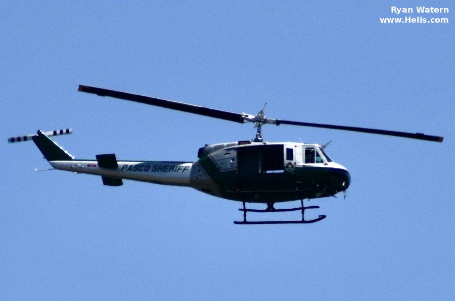 Helicopter Bell UH-1H Iroquois Serial 11873 Register N205FW N8053M 69-15585 used by Pasco County Sheriff's Office ,FWC (Florida Fish and Wildlife Conservation Commission) ,US Army Aviation Army. Aircraft history and location