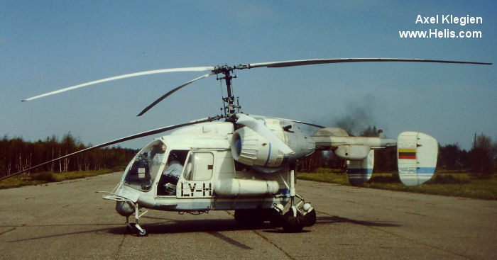 Helicopter Kamov ka-26 Serial 7505210 Register LY-HAM CCCP-19630 used by Аэрофлот (Aeroflot). Built 1975. Aircraft history and location