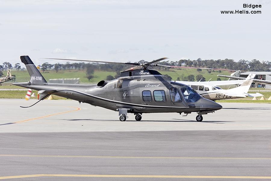Helicopter AgustaWestland AW109S Grand Serial 22013 Register ZK-HBH VH-XNB. Built 2006. Aircraft history and location
