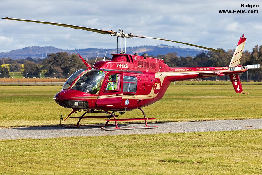 Helicopter Bell 206B-2 Jet Ranger Serial 1787 Register VH-HKB N700BB. Built 1975. Aircraft history and location