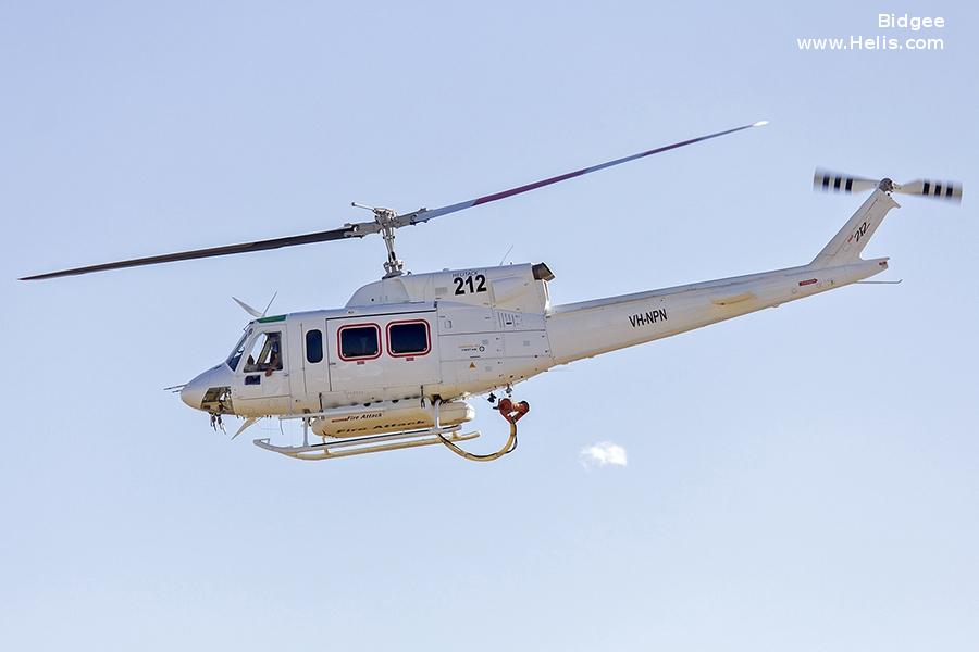 Helicopter Bell 212 Serial 30507 Register P2-HFR VH-NPN 30507 used by Pacific Helicopters ,Comercial Helicopters ,Daehanminguk Yuk-gun ROKA (Republic of Korea Army). Aircraft history and location