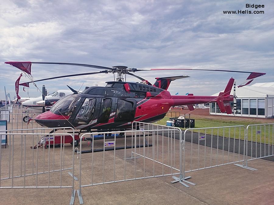 Helicopter Bell 407GX Serial 54365 Register VT-TRA VH-YGX N407CE used by Hawker Pacific ,Bell Helicopter. Built 2012. Aircraft history and location