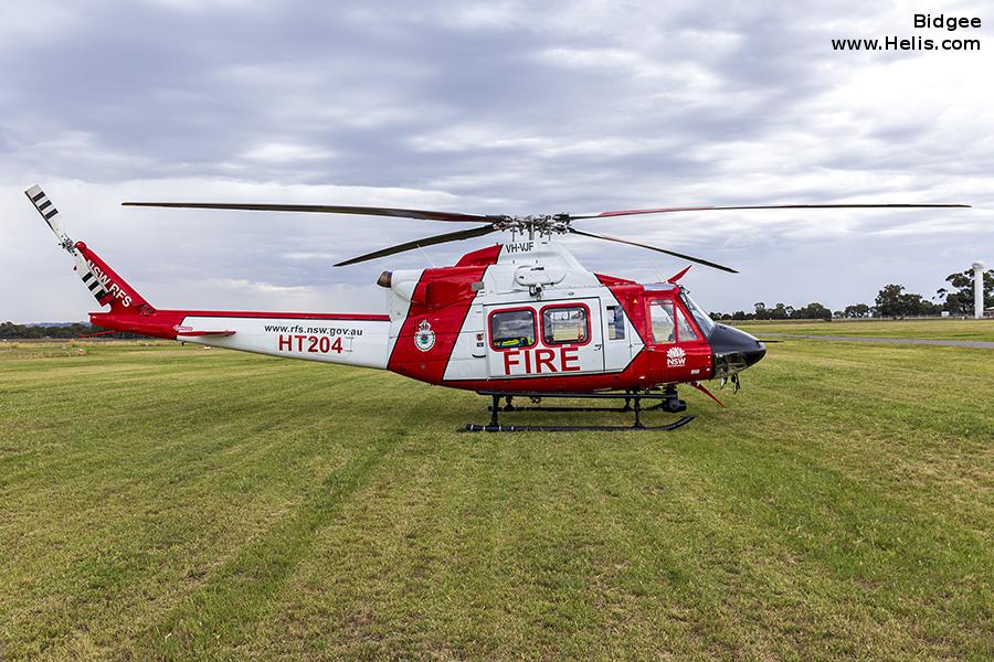 Helicopter Bell 412EP Serial 36329 Register VH-VJF N363CG N8346A N301FD N41EA used by Local Governments NSW RFS (NSW Rural Fire Service) ,LAFD (Los Angeles Fire Department) ,Bell Helicopter. Built 2004. Aircraft history and location