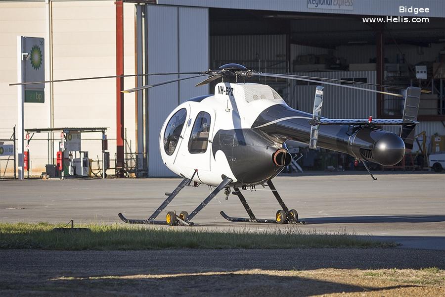 Helicopter McDonnell Douglas MD520N Serial LN053 Register VH-EPZ ZK-IJF OE-XGG HB-XUL used by Fuchs Helikopter. Built 1992. Aircraft history and location