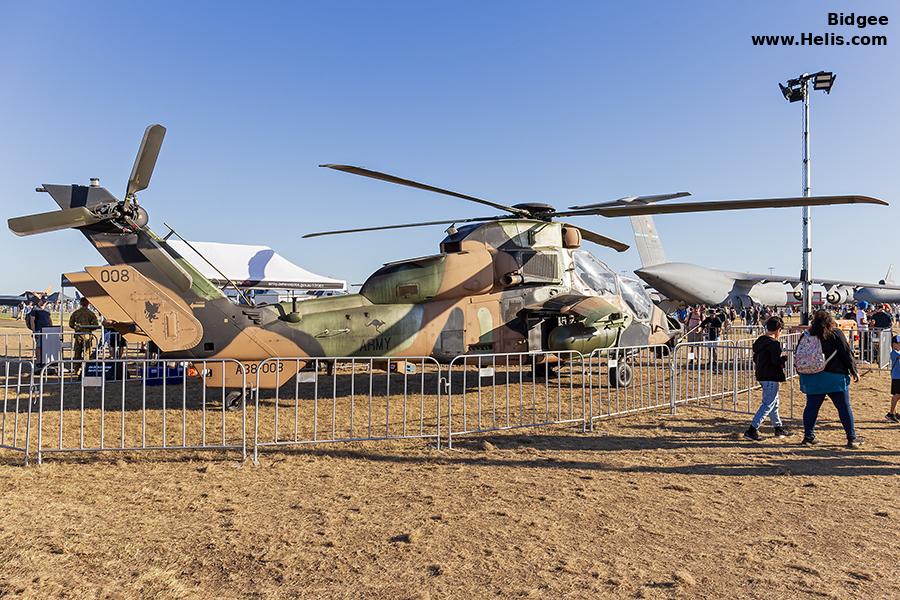 Helicopter Eurocopter Tiger ARH Serial 4008 Register A38-008 used by Australian Army Aviation (Australian Army). Aircraft history and location