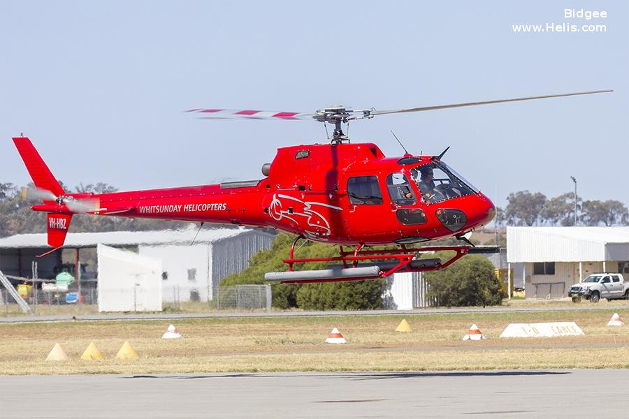 Helicopter Aerospatiale AS350B Ecureuil Serial 2039 Register VH-HBZ VH-YMD JA9491. Built 1987. Aircraft history and location