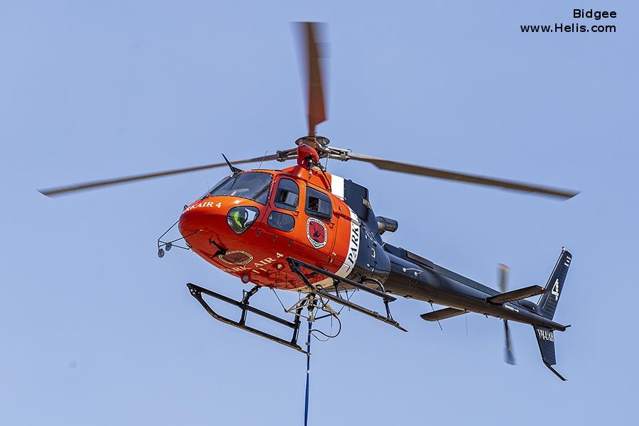 Helicopter Airbus H125 Serial 7861 Register VH-UAH. Built 2014. Aircraft history and location