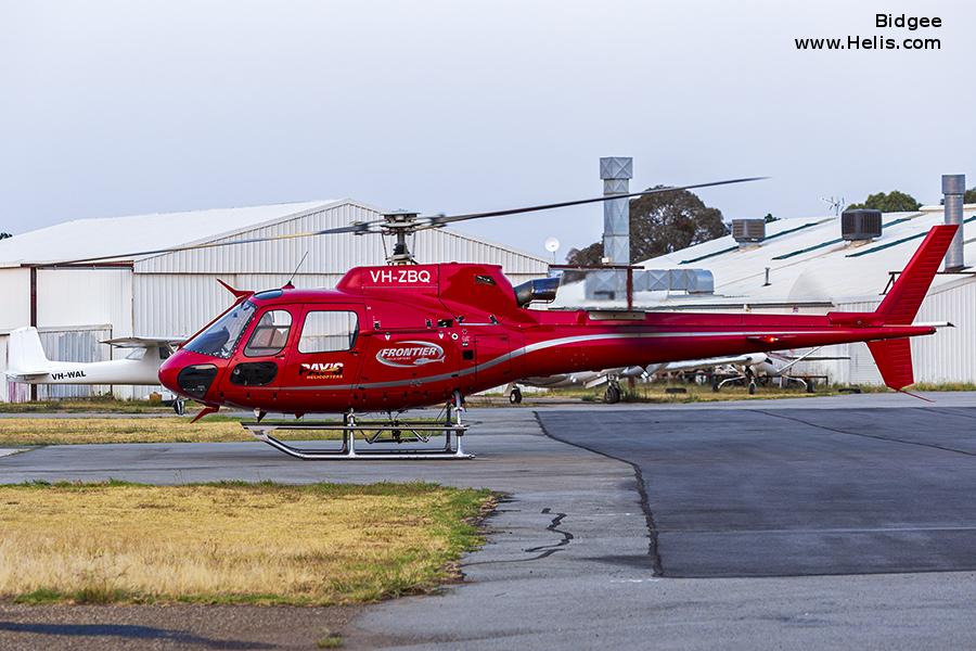 Helicopter Eurocopter AS350B3 Ecureuil Serial 3634 Register VH-ZBQ PK-FUI P2-HCZ ZK-HRD used by Hevilift Aviation Indonesia ,Hevilift Ltd. Built 2002. Aircraft history and location