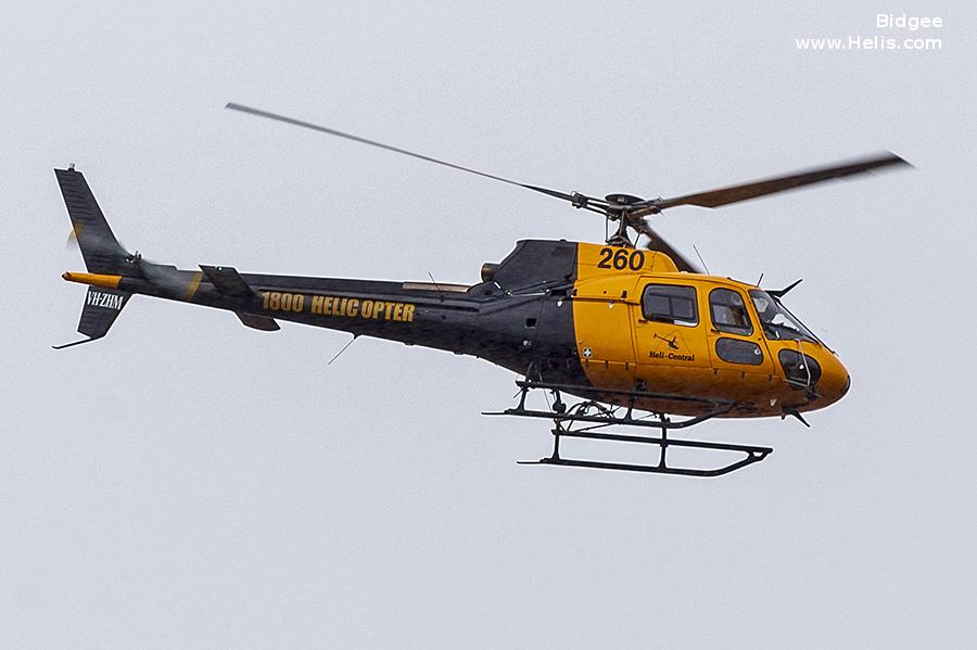 Helicopter Aerospatiale AS350B2 Ecureuil Serial 2498 Register VH-ZHM VH-FIJ JA6089. Built 1991. Aircraft history and location