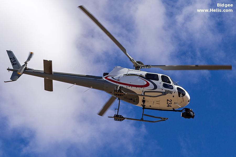 Helicopter Aerospatiale AS350B Ecureuil Serial 2342 Register VH-ENX ZK-IAZ ZK-HTV JA9886 used by Sydney HeliTours. Built 1990. Aircraft history and location