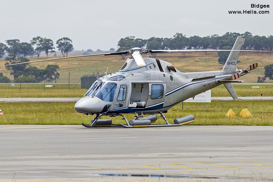 Helicopter AgustaWestland AW119 Koala Serial 14532 Register VH-KOL N74TG used by AgustaWestland Philadelphia (AgustaWestland USA). Aircraft history and location