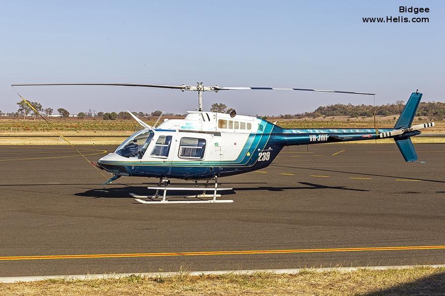 Helicopter Bell 206B-3 Jet Ranger Serial 3421 Register VH-JWF P2-AHB. Built 1981. Aircraft history and location