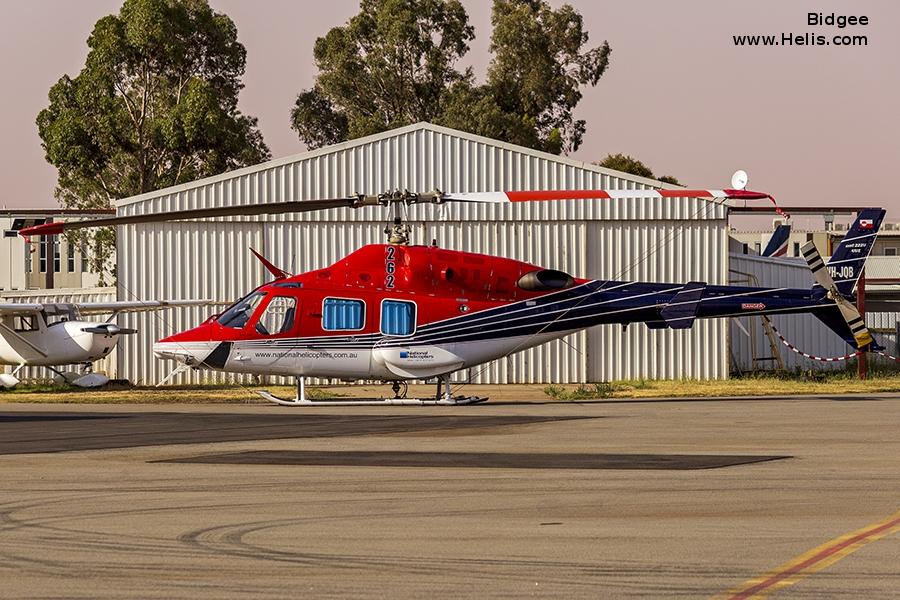 Helicopter Bell 222UT Serial 47512 Register VH-JQB OY-HIF N256SP N129SP N12SP used by Air Greenland ,Air Alpha Greenland. Built 1983. Aircraft history and location