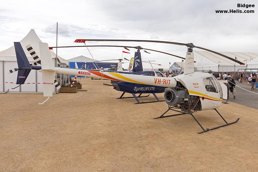 Helicopter Robinson R22 Beta II Serial 4795 Register VH-RIT used by Heliflite Australia. Built 2018. Aircraft history and location