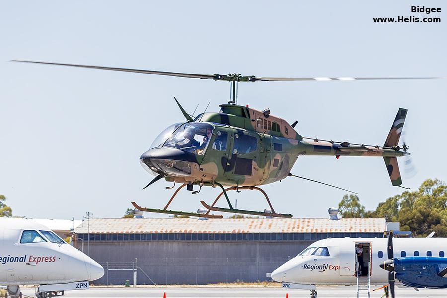 Helicopter Commonwealth Aircraft Corporation ca-32 kiowa Serial 44516 Register VH-EJZ A17-016 used by Australian Army Aviation (Australian Army). Built 1973. Aircraft history and location