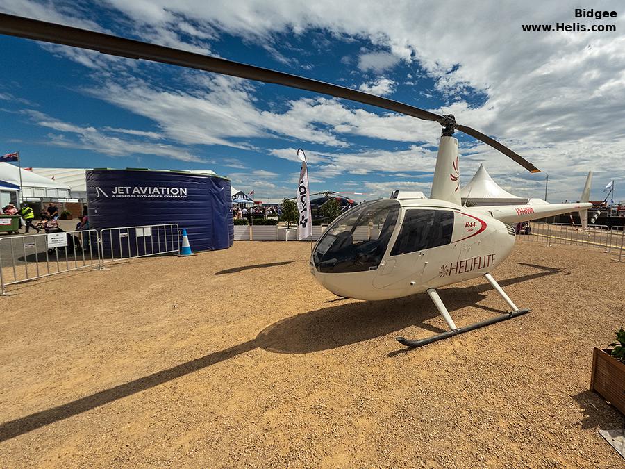 Helicopter Robinson R44 Cadet Serial 30071 Register VH-8WA ZK-HNG used by Heliflite Australia. Built 2020. Aircraft history and location