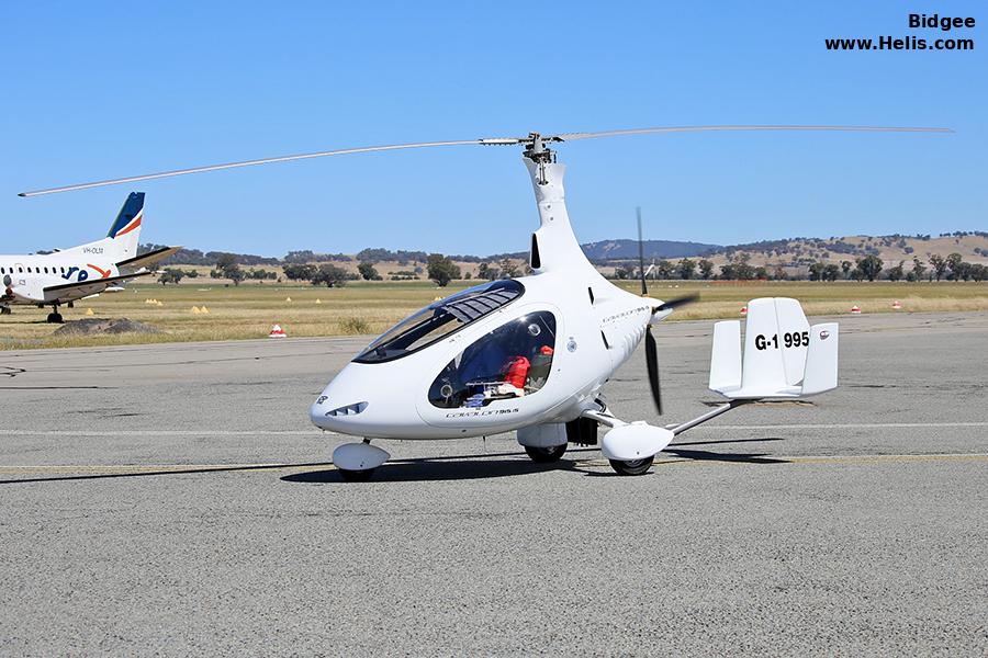 Helicopter AutoGyro Cavalon Serial  Register G-1995. Aircraft history and location