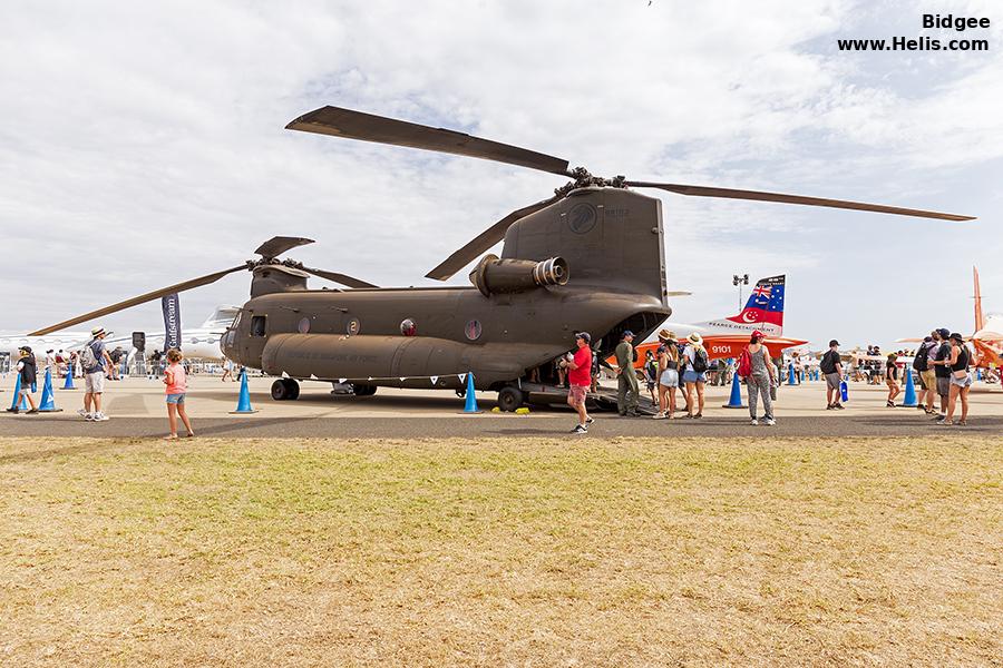 Helicopter Boeing CH-47D Chinook Serial M.4513 Register 88182 N74246 used by Republic of Singapore Air Force RSAF ,Boeing Helicopters. Aircraft history and location